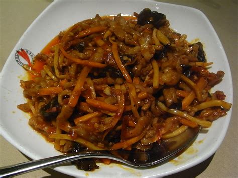 The size of a single serving and how many servings are in a package. Shreded Prok with Black Fungus | Chinese Food at Red ...