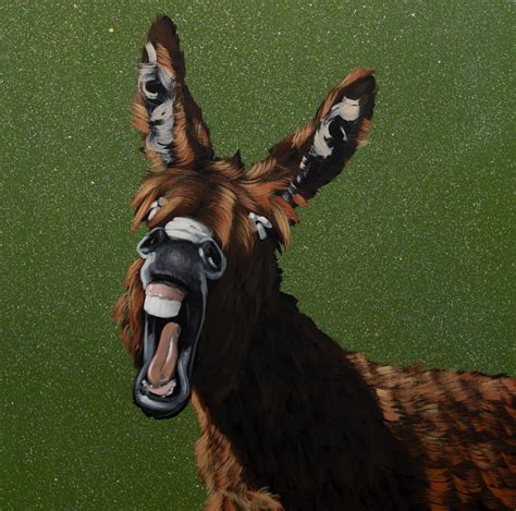 Josh Brown Laughing Donkey On Green For Sale At 1stdibs