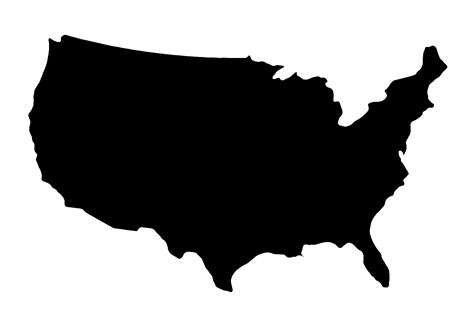 United States Of America Map Silhouette Png Clipart Nepal