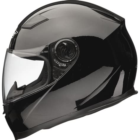 Shox Sniper Solid Black Motorcycle Helmet Motorbike Full Face Scooter