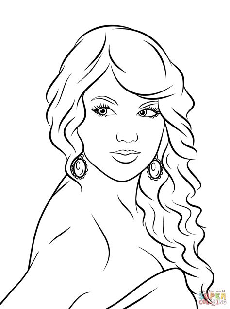 Taylor Swift Coloring Page Free Printable Coloring Pages