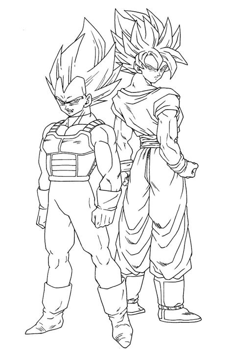 Dibujos De Saiyan 4 Goku Y Vegeta Para Colorear Para Colorear Pdmrea