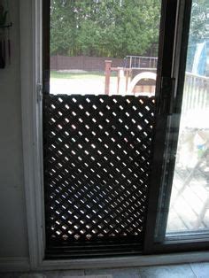 Need to make a screen door panel / sliding patio door gate that your pets can't run through? My porch, just put lattice up as well as pet screen...dog ...