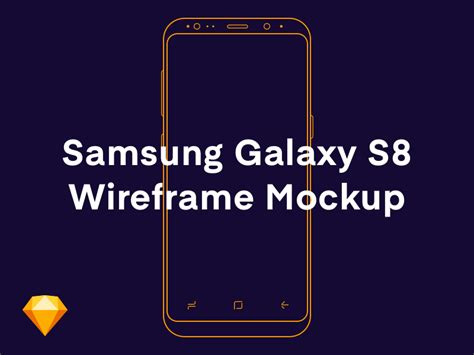 Samsung Galaxy S8 Wireframe Sketch Mockup Freebie Download Sketch