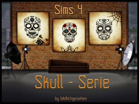 Akisima Sims Blog Skull Paintings • Sims 4 Downloads