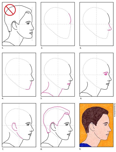 Side Profiles Drawing Drawing Image