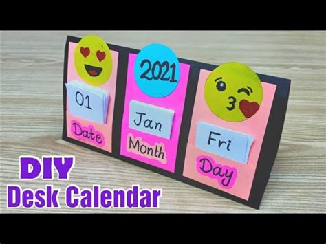 How To Make 2021 Desk Calendar Diy Calendar Handmade Desk Calendar