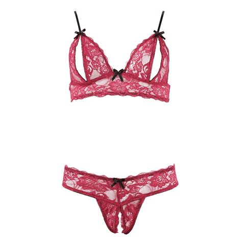 Pi Ces Ouvert Dentelle Rouge Cotelli Collection