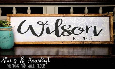 Download Family Name Established Sign Wood, Sign Personalized Sign ...