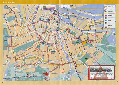 Mapy Amsterdamu Szczeg Owa Mapa Amsterdam W J Zyku Angielskim Mapy