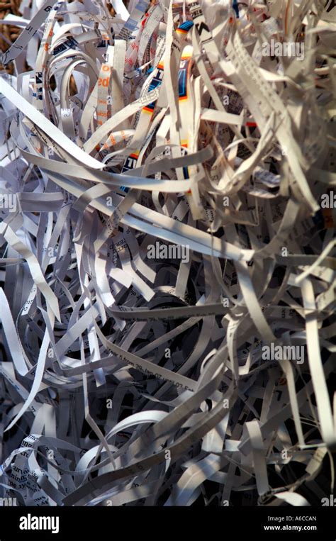 Closeup View Of Shredded Paper Stock Photo Alamy