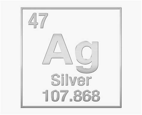 Silver Element Silver Periodic Table Symbol Png Image Transparent