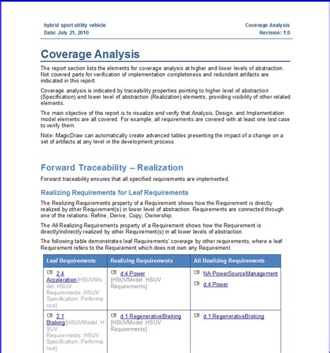 Business Analyst Report Template Templates Example Templates