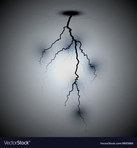 Realistic Black Lightning Royalty Free Vector Image