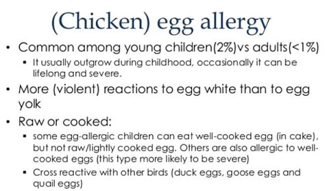 Information Summary For Egg Allergy Egg Allergy Egg Allergy Symptoms