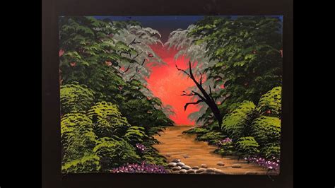 243 How To Paint A Forest Scene Live Youtube