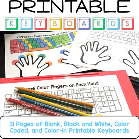 Typing Practice Printable Keyboard Pages Technology Curriculum