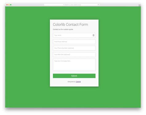 Best Free Html Contact Forms With Fresh New Designs
