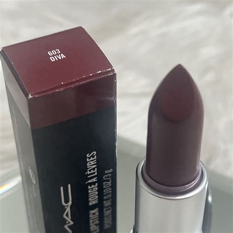 Authentic 603 Diva Mac Matte Lipstick 01 Oz 3 G Full Size Intense Red