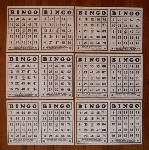 12 Vintage Bingo Cards 1950s Black Beige Cardboard Bingo Cards