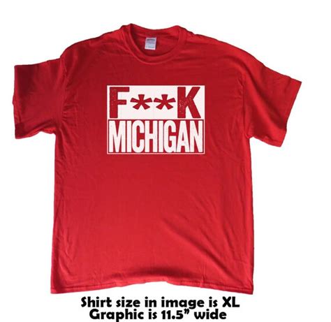 Fk Michigan Ohio State Buckeyes Fan T Shirt By Beefshirts On Etsy