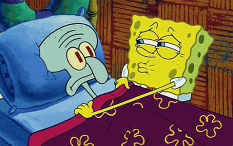 Spongebob Squarepants Kisses Squidward Goodnight Rific