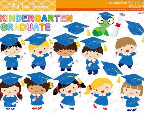 Graduation Party Clipart Graduate Boys And Girls Clip Art Etsy