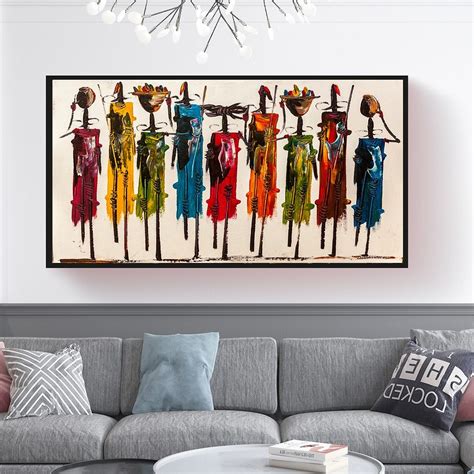 Soyut Sanat Afrikalı Kadınlar Kanvas Tablo Bidolutablo Online
