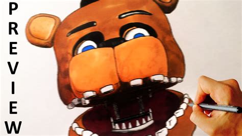 How To Draw Freddy Fazbear Jumpscare From Five Nights At Freddys Fnaf Drawing Lesson Preview