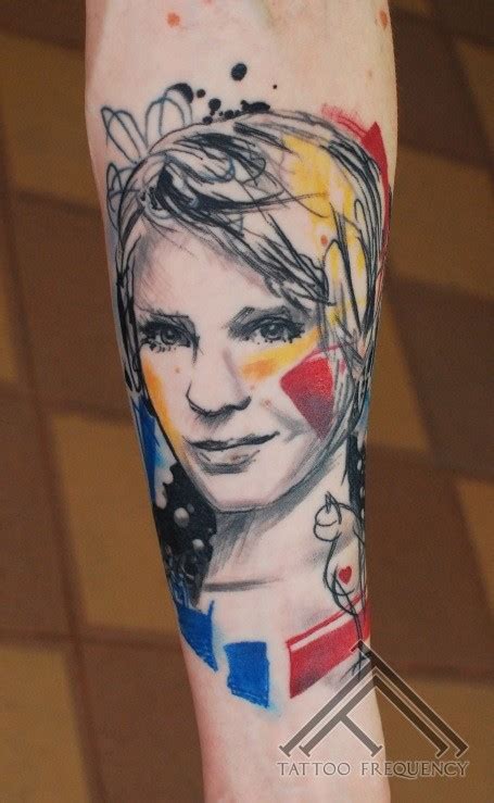 Abstract Style Beautiful Looking Forearm Tattoo Of Woman Portrait