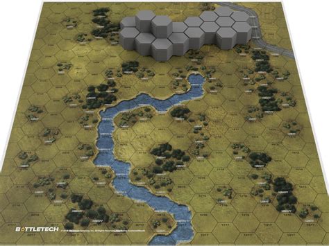 Hills For Wwe2018 Scatteredwoods Map 3d Printed Battletech Terrain