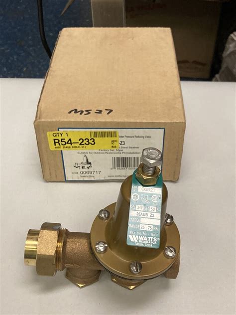 Watts25aub Z3water Pressure Regulator 34 Inch 50 Psi Ebay