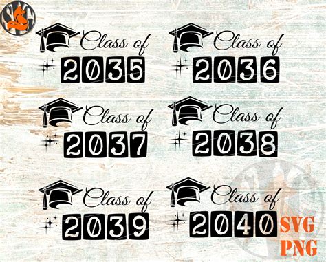 Class Of 2035 Svg Png Senior College Grad 2036 2037 2038 2039 Etsy