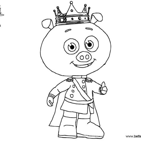 The rest of the characters are super why , kangaroo pig , giraffe and willa. Super Why Coloring Pages Woofster Black and White - Free ...