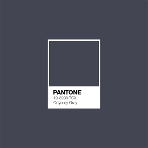 Pantone 19 3930 Tcx Odyssey Gray Color Swatch Pantone Color Palette