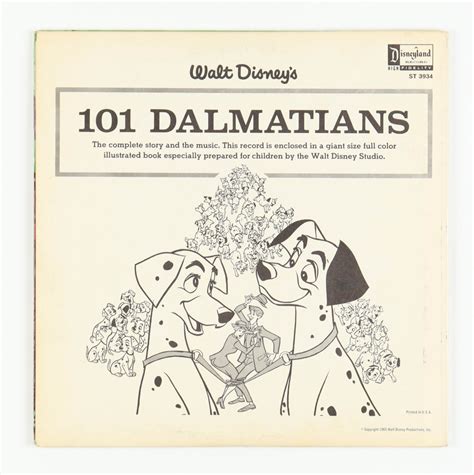 1965 Walt Disneys 101 Dalmatians Original Motion Picture Soundtrack