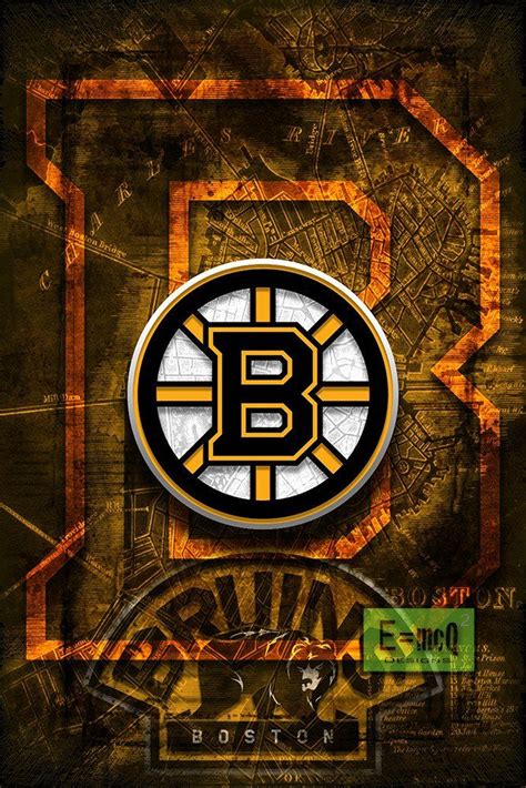 Boston Bruins Hockey Poster Bruins Man Cave Poster Bruins T Bost