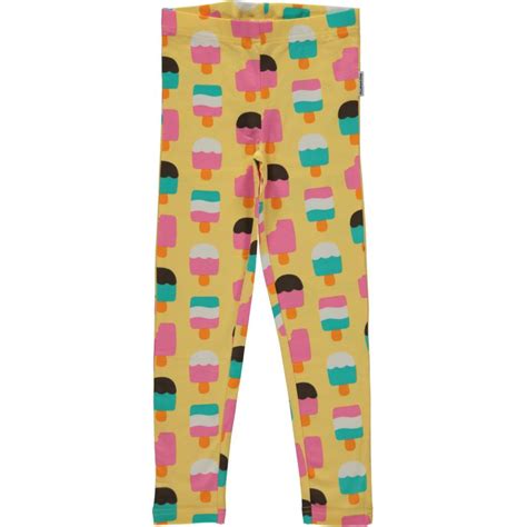 Maxomorra Ice Cream Yellow Leggings Eddie And Min