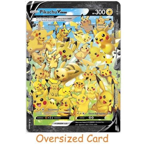 Pokemon Trading Card Game Swsh139 142 Pikachu V Union Jumbo Oversized
