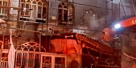 آتش سوزی یک مسجد و 2 مغازه در سبزه میدان رشت