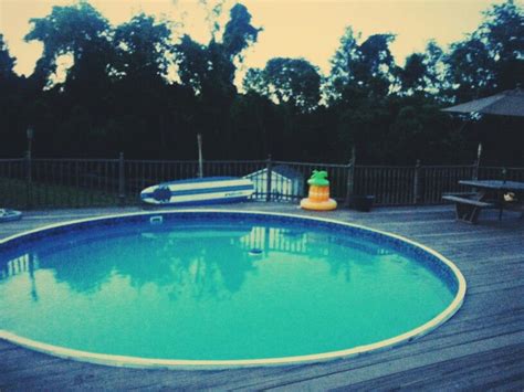 They specialize in inflatables and outdoor recreational items. Above ground pool built into deck. Easier to take care of ...