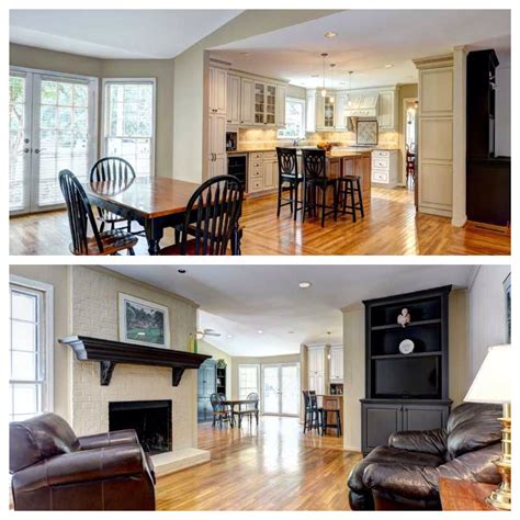 Mary wanted to open up the space and incorporate the unused dining room into the kitchen for entertaining and large gatherings and really exploit the natural light in. Open concept remodel on a ranch home - like :) | Home ...