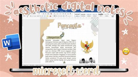 Free Template Aesthetic Minimalist Digital Note Taking On Microsoft