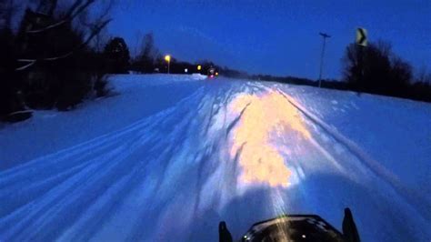 Snowmobiling Day 2 Riding In The Dark Youtube