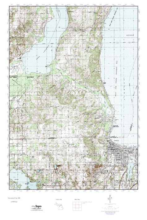 Mytopo Traverse City Sw Michigan Usgs Quad Topo Map