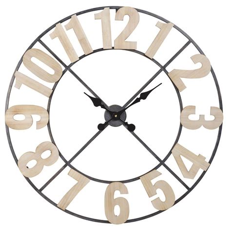 Wanduhr Aus Schwarzem Metall Maisons Du Monde Metal Clock Wall Clock