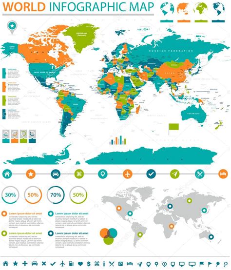 Color De Mapa Politico Del Mundo Vectorial Ilustracion Vectorial Images