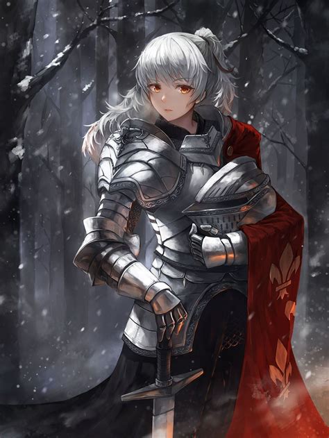 Crystalherb Anime Knight Anime Warrior Fantasy Character Design