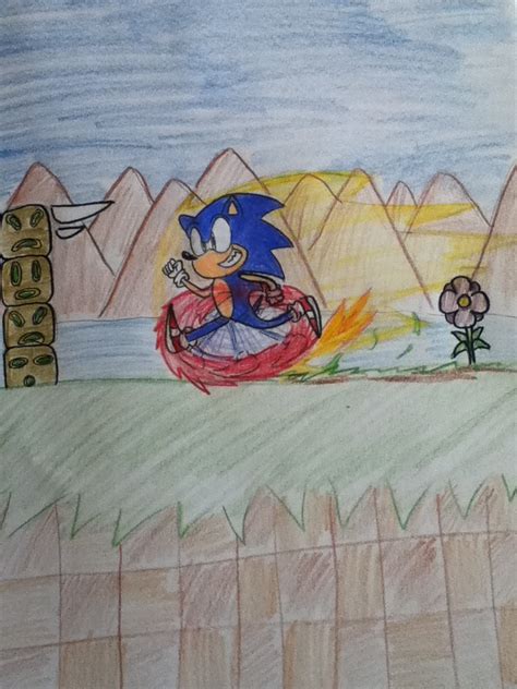 Sonic In Green Hill Zone By Toastyhedgehog On Deviantart