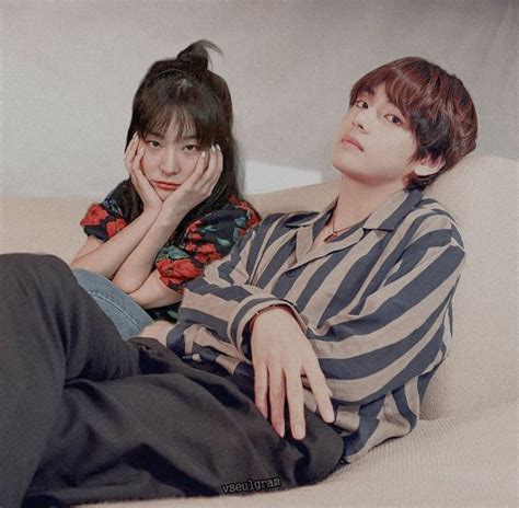 Kim Taehyung X Kang Seulgi Foto Sahabat Gambar Pasangan Lucu Orang